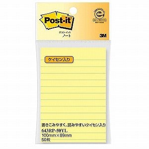 スリーエムジャパン ポスト イットノート罫線入１００×６９ ５０枚（10セット）