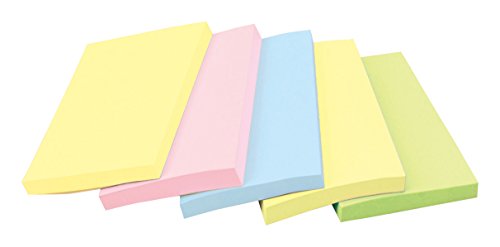ポスト イット 強粘着ノート 75mm×127mm 4色混色 90枚×5パッド 655-5SSAP（10セット）