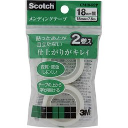 スリーエム 【297円×1セット】スリーエム ジャパン スコッチ メンディングテープ 詰替用 巻芯径２５ｍｍ １８ｍｍ幅 ＣＭ１８－Ｒ２Ｐ（10セット）
