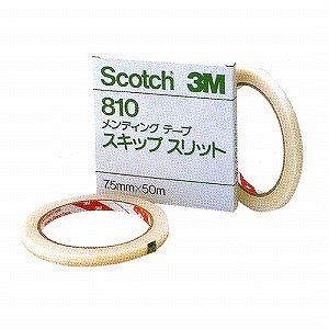住友スリーエム [スコッチ] メンディングテープ スキップスリット （巻芯径76mm） 7.5mm×50m ミシン目入り 810 7.5（10セット）