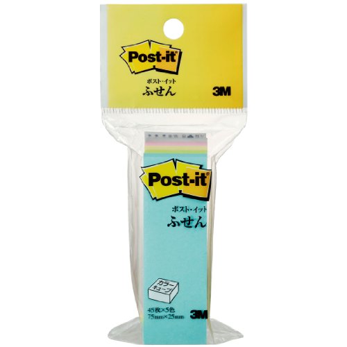 ポスト イット カラーキューブ 75x25mm 225枚 パステル5色 CP-13（10セット）