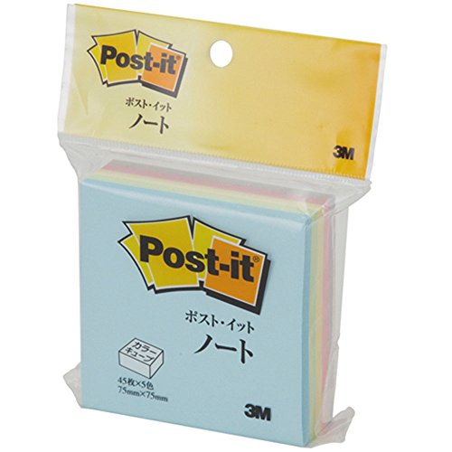 ポスト イット カラーキューブ 75x75mm 225枚 パステル5色 CP-33（10セット）