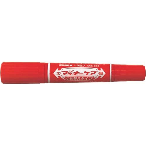 ゼブラ 油性マーカー ハイマッキーケア つめ替えタイプ YYT5-R 赤（10セット）
