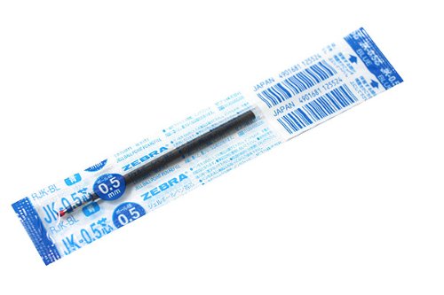 ゼブラ ボールペン用替芯ＪＫ０．５芯 青 １本入（10セット）