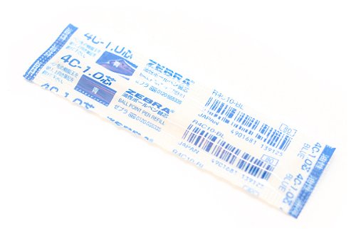 ゼブラ 油性ボールペン替芯 4C-1.0芯【ブルー】 R4C10BL（10セット）
