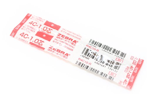 ゼブラ 4C-1.0芯 赤 R4C10-R（10セット）