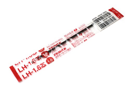 ゼブラ ボールペン用替芯ＬＨ１．６芯 赤 １本入（10セット）