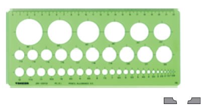 タケダ テンプレート 円定規（大）（10セット）