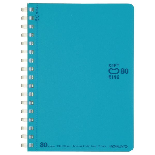 コクヨ KOKUYO ス-SV358BT-LB [ソフトリングドット B罫 80枚 A6 空]（10セット）