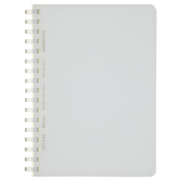 コクヨ KOKUYO ス-SV558WT-T [ソフトリング 方眼ドット罫 80枚 A6 透明]（10セット）