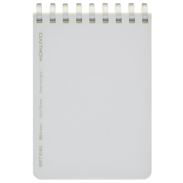 コクヨ KOKUYO メ-SV578WT-T [ソフトリング 方眼ドット罫 80枚 A7 透明]（10セット）
