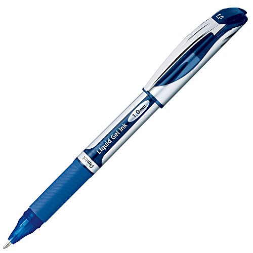 ぺんてる Pentel ゲルインキボールペン エナージェル 1.0mm シルバー軸 青インキ BL60-C（10セット）