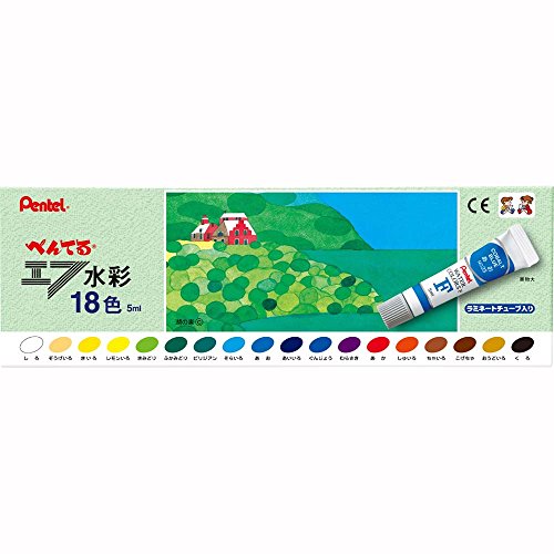 ぺんてる Pentel エフ水彩 ラミチューブ 18色（10セット）