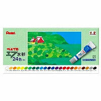 ぺんてる Pentel 絵の具 エフ水彩 WFR-24 ラミチューブ入り 24色（10セット）