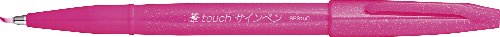 ぺんてる Pentel 筆touchサインペン 細字 ピンク [1本] SES15C-P（10セット）