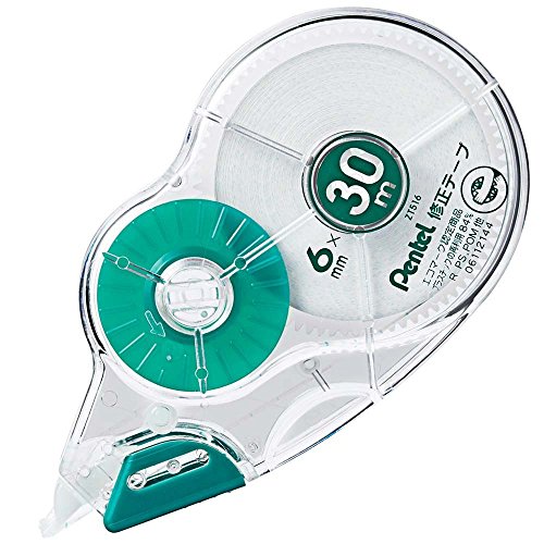 ぺんてる Pentel 30m修正テープ ピタットライン付 6mm XZT516-W（10セット）