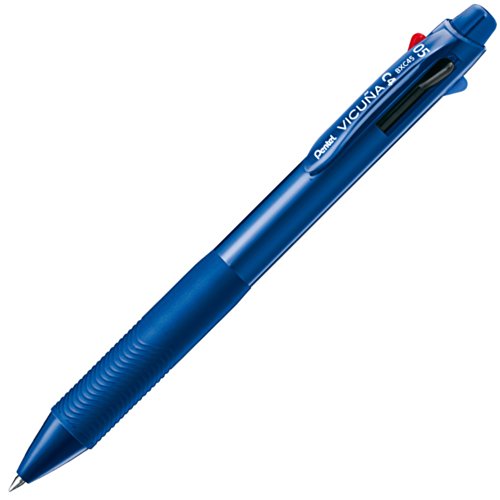 ぺんてる Pentel ボールペン ビクーニャ 4色 BXC45C ブルー軸（10セット）