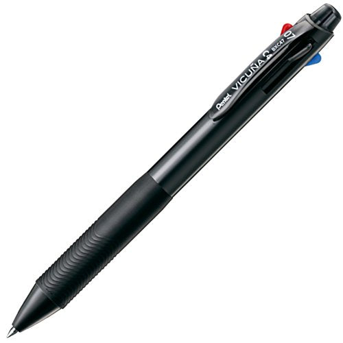 ぺんてる Pentel ボールペン ビクーニャ 4色 BXC47A ブラック軸（10セット）