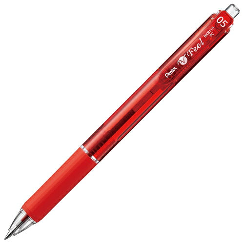 ぺんてる Pentel フィールBXB115クリアレッド軸 赤（10セット）