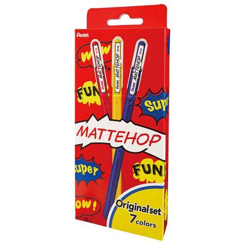 ぺんてる マットホップ７ショクセットＡ K110-V7STA　4902506413840（10セット）