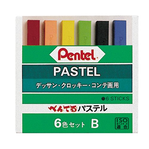 ぺんてる Pentel クレヨン パステル 高彩度タイプ GA-6BD 6色（10セット）