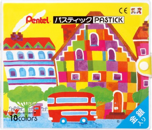 ぺんてる Pentel クレヨン パスティック GC1-18D 18色（10セット）