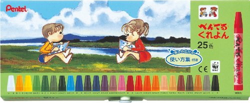 ぺんてる Pentel クレヨン PTCR-25 25色（10セット）