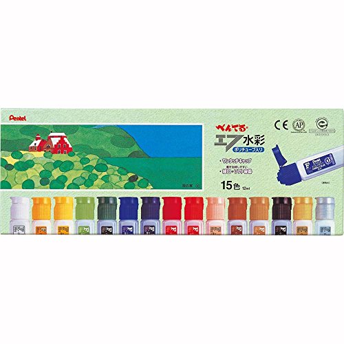 WFC1-15 PT ポリチューブえのぐ WFC1-15 15色 ぺんてる Pentel 4902506189493（10セット）