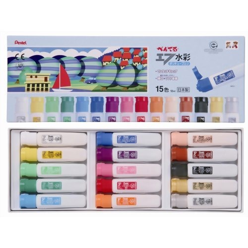 ぺんてる Pentel エフ水彩ポリチューブ WFC2-15（10セット）