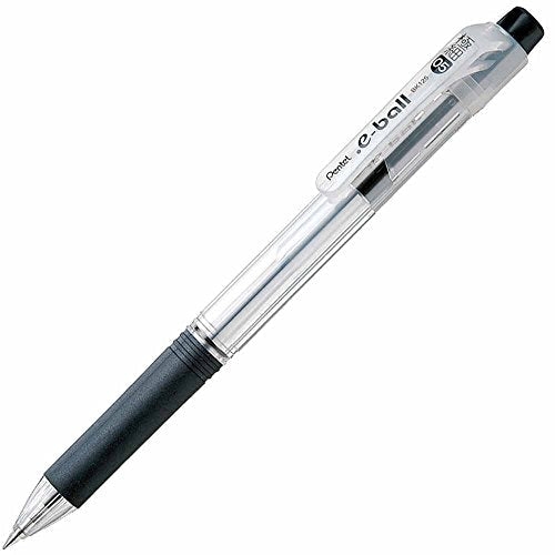 ぺんてる Pentel 油性ボールペン ドットイーボールペン 0.5mm 黒軸 黒インキ BK125-A（10セット）