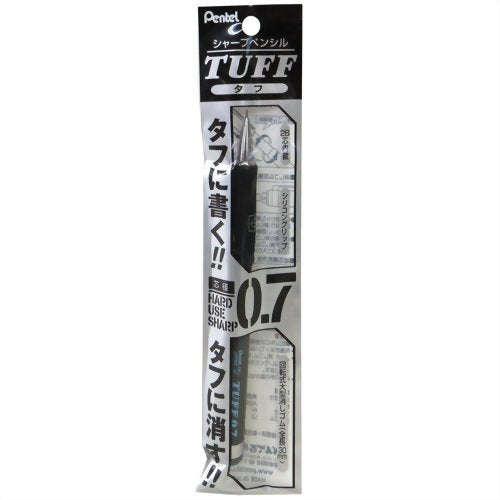 ぺんてる Pentel パック入りシャープペンシル タフ 0.7mm ブラック軸 XQE7-A（10セット）