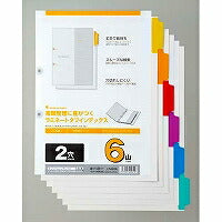 マルマン A4 インデックス ラミネート加工 2穴（補強シール付） 6山 LT4206（10セット）