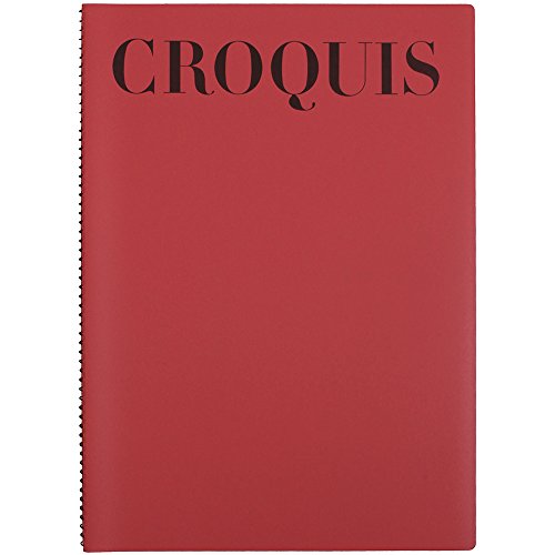 マルマン クロッキーブック スタンダード A4 50枚 クリームコットン紙（中性紙） 60G/平方メートル レッド S231A-01（10セット）