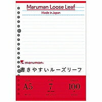 L1300H أوراق فضفاضة سهلة الكتابة مقاس A5 مقاس 7 مم (100 ورقة) Maruman 4979093100132 (مجموعة من 10)