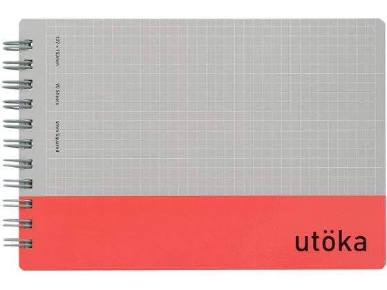マルマン ポケットサイズノートウトカレッド N461-01　4979093461011（5セット）