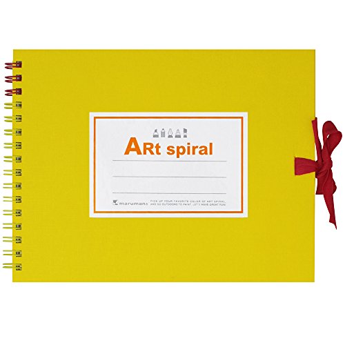 マルマン F0 スケッチブック アートスパイラル 24枚 厚口画用紙 イエロー S310-04（10セット）