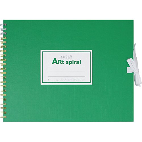 マルマン F2 スケッチブック アートスパイラル 24枚 厚口画用紙 グリーン S312-33（10セット）