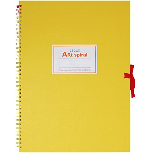 マルマン F4 スケッチブック アートスパイラル 24枚 厚口画用紙 イエロー S314-04（10セット）