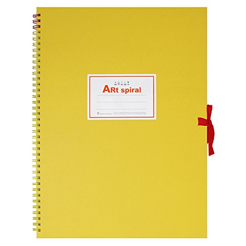 マルマン F6 スケッチブック アートスパイラル 24枚 厚口画用紙 イエロー S316-04（10セット）