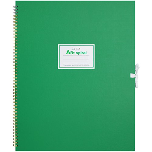 マルマン F6 スケッチブック アートスパイラル 24枚 厚口画用紙 グリーン S316-33（10セット）