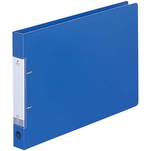 リヒトラブ リクエスト D型リングファイル B4E 青 G2227-8（10セット）