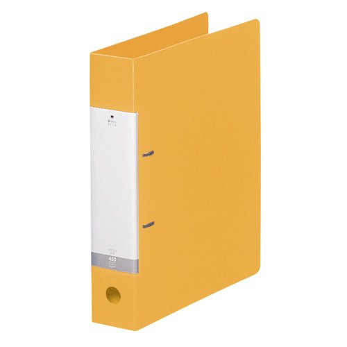 リヒトラブ D型リングファイル G2240-5 黄 450枚（10セット）