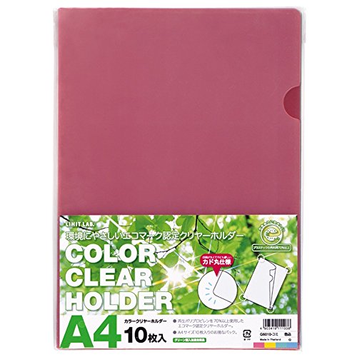 リヒトラブ クリヤーフォルダー 1組=10枚 A4 G6010 色込（10セット）