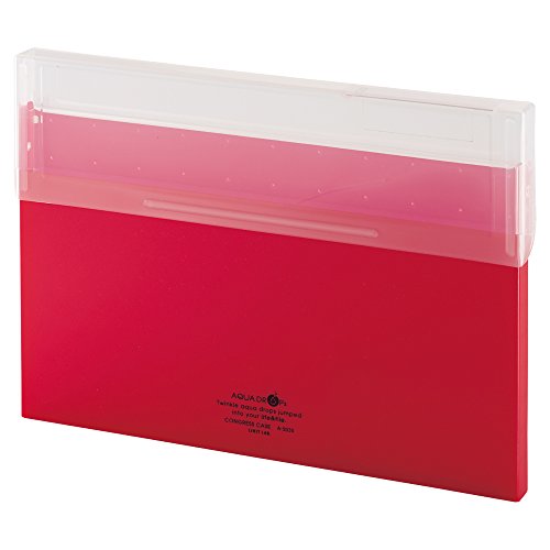 リヒトラブ コングレスケース A4薄型 赤 A5035-3（10セット）