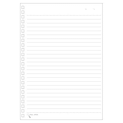 リヒトラブ ツイストリングノート専用リーフ B6 B罫 21穴 1組=30枚 N1666（10セット）