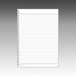 リヒトラブ ツイストリングノート専用リーフ A5 24穴 B罫 1組=30枚入り N1650（10セット）