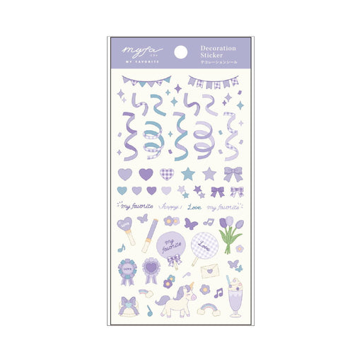 リヒトラブ デコレーシヨンシールライラツクパープル Y-3000-10　4903419921538（10セット）