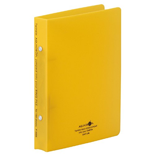 リヒトラブ アクアドロップス リングファイル A5S 2穴 黄 F5006-5（10セット）