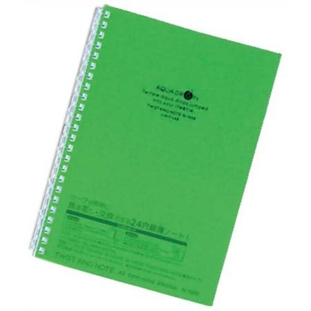 リヒトラブ ツイストリングノート A5 24穴 黄緑 N1658-6（10セット）