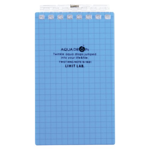リヒトラブ ツイストリングノート メモサイズ 8穴 青 N1661-8（10セット）